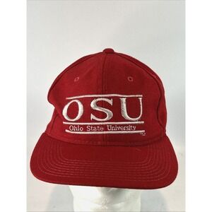 Vintage Ohio State Buckeyes Hat Cap Snap Back The Game Triple Bar 1990's OSU